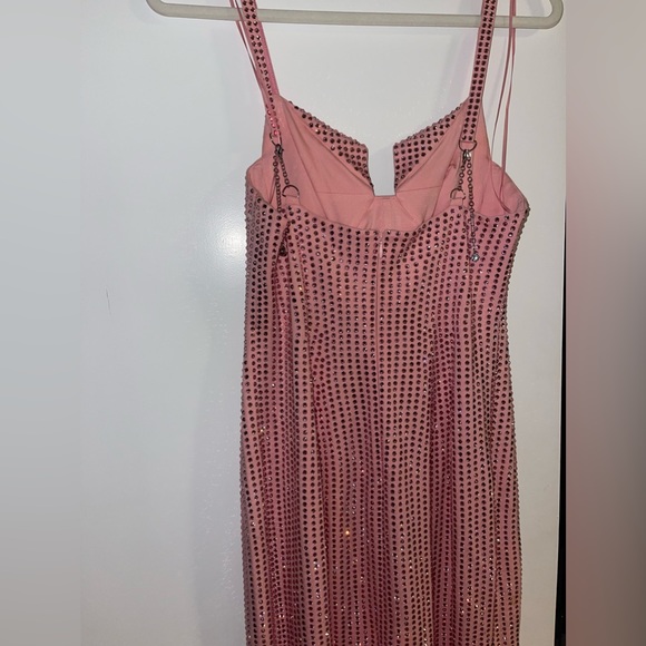 AREA PINK CRYSTAL EMBELLISHED GOWN DRESS - Picture 5 of 10